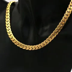Men’s 18K Gold Plated Chain Necklace  Hip-Hop Punk Style