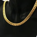 Men’s 18K Gold Plated Chain Necklace  Hip-Hop Punk Style