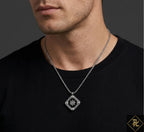 Men’s Nautical Rudder Pendant Necklace – Stainless Steel