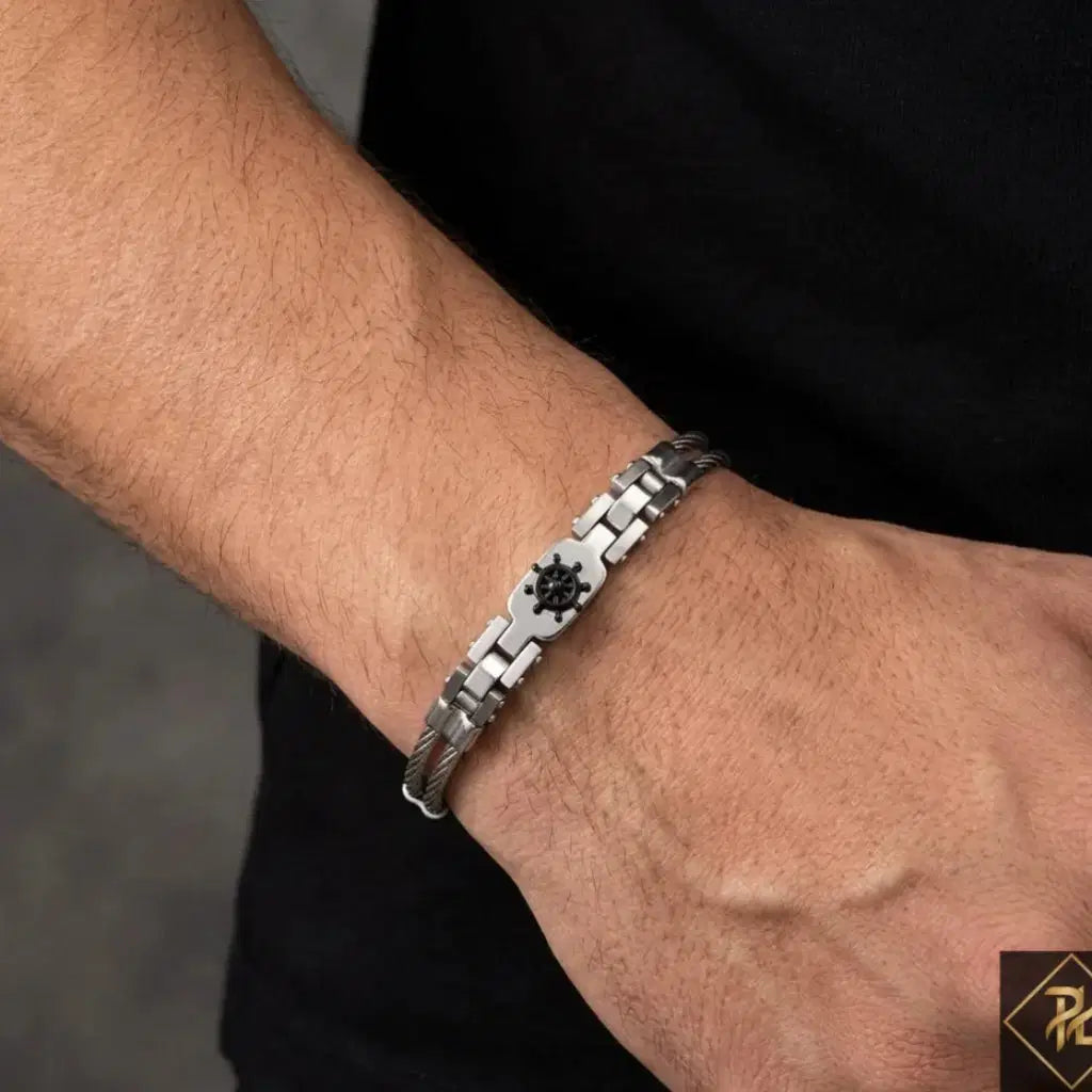 Men’s Stainless Steel Link Bracelet Anti-Tarnish Classic Style
