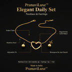 PranaviLuxe™ Elegant Daily Set – Necklace & Earrings
