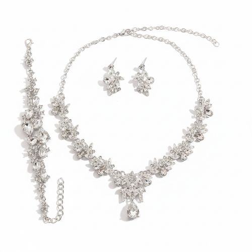 Crystal Jewelry Set - White Background
