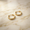 Dainty Gold Sleeper Huggie Hoop Earrings