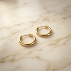 Minimalist Classic Gold Huggie Hoop Earrings