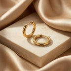 Minimalist Classic Gold Huggie Hoop Earrings
