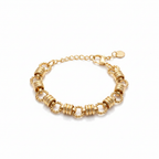 Gold Twisted Rope Link Bracelet - White Background