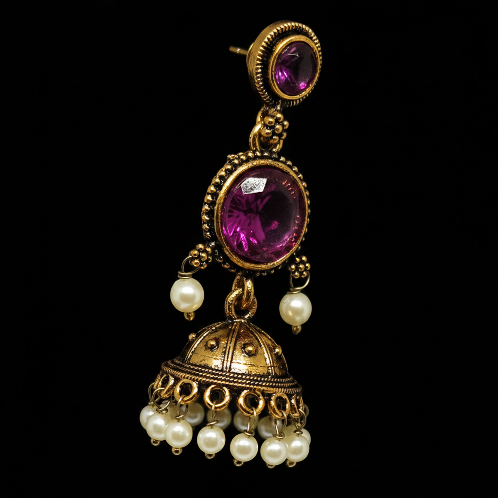 Macro Amethyst Jhumka