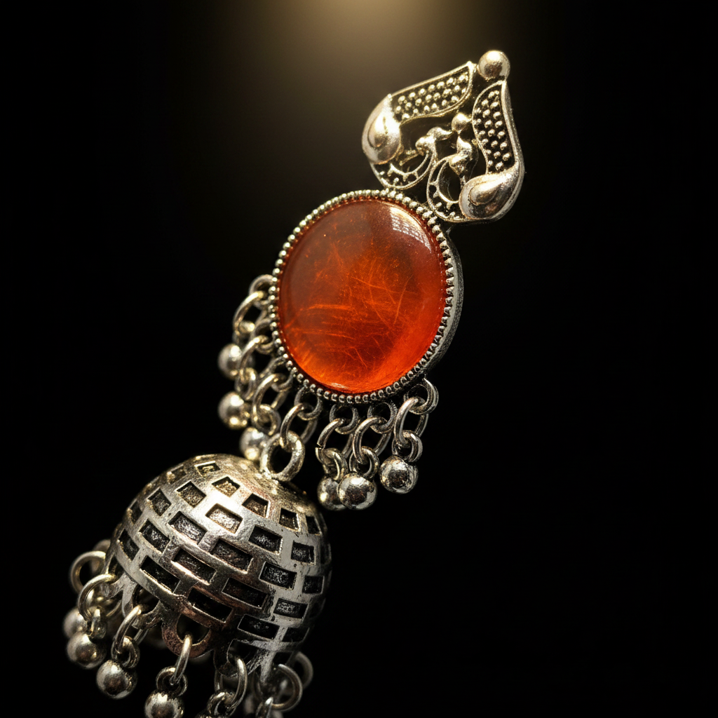 Macro Carnelian Jhumka