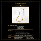 PranaviLuxe 18K Gold Chain Necklace Infographic