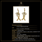PranaviLuxe 18K Gold Huggie Hoop Abstract Crystal Cat-Eye Teardrop Drop Earrings Infographic