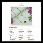 PranaviLuxe Black Clover Herringbone Snake Chain Necklace Infographic