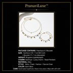 PranaviLuxe Evil Eye Necklace Bracelet Set Infographic