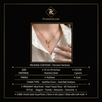 PranaviLuxe Gold Bow Knot Heart Tassel Pendant Necklace Infographic