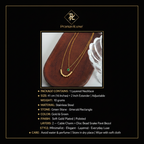 PranaviLuxe Gold Green Stone Layered Necklace Infographic