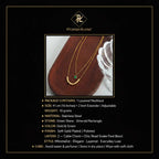 PranaviLuxe Gold Green Stone Layered Necklace Infographic