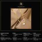 PranaviLuxe Gold Heart Pearl Herringbone Snake Chain Necklace Infographic