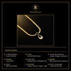 PranaviLuxe Gold Omega Choker Black Enamel Teardrop Necklace Infographic