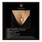 PranaviLuxe Gold Rectangular Starburst Pendant Snake Chain Necklace Infographic