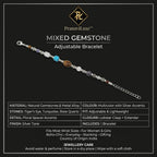 Multi-Gemstone Silver Accent Delicacy Bracelet