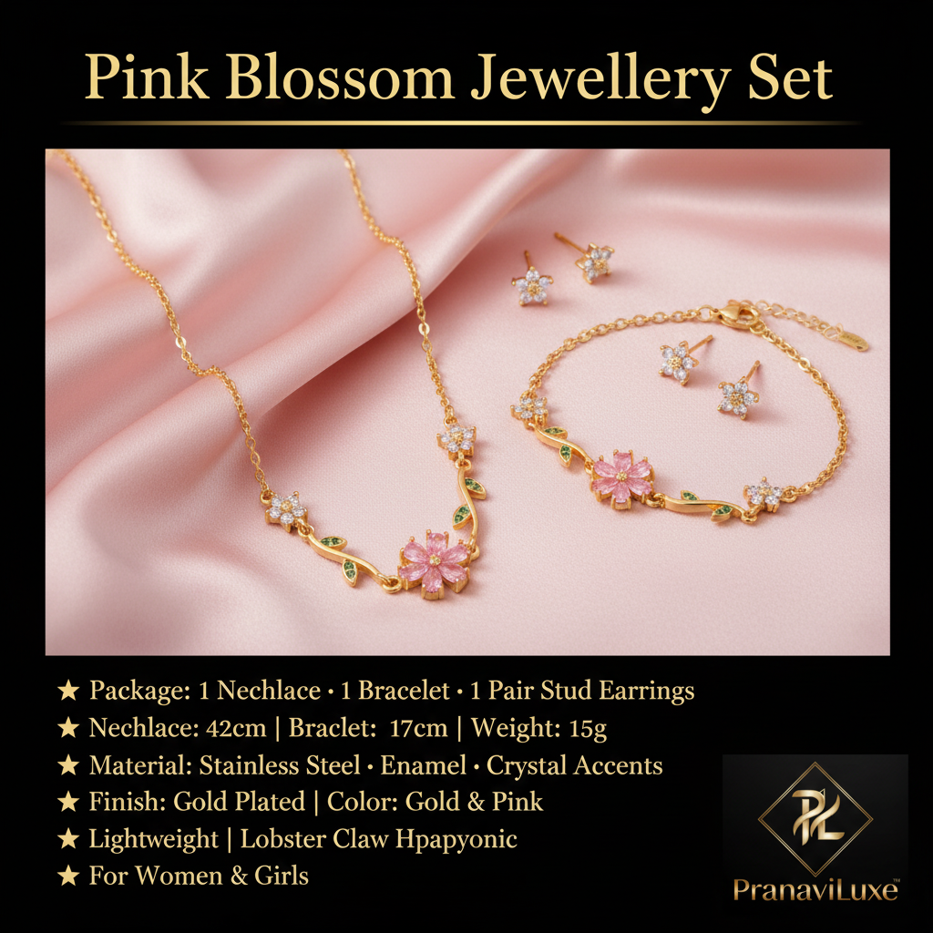PranaviLuxe Pink Blossom Infographic