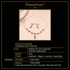 PranaviLuxe Red Rhinestone Queen Style Jewelry Set Infographic