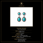PranaviLuxe Turquoise Drop Earrings Infographic