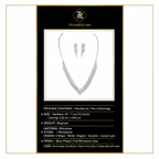 PranaviLuxe V-Shape Rhinestone Bridal Jewelry Set Infographic